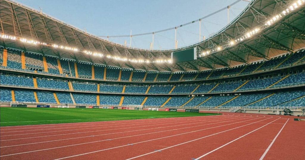 صورة المضمار - التراك في استاد مصر الاولمبي بالعاصمة الادارية الجديدة