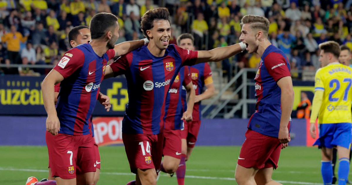 مقصية فيليكس تجلب الانتصار لبرشلونة أمام قادش قبل الكلاسيكو