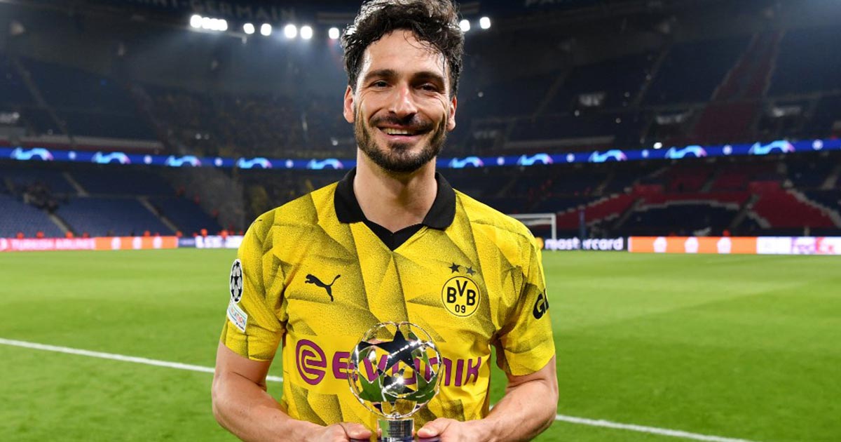 ماتس هوملز أفضل لاعب في مباراة باريس ودورتموند في إياب نصف نهائي الأبطال